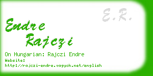 endre rajczi business card